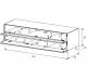 Meuble TV Design 160 cm Epure SINGLE SOUND XL Verre Blanc