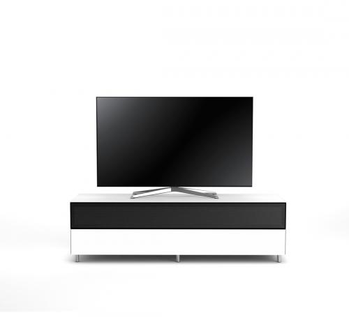 TV Möbel Lowboard 160 cm Epure SINGLE SOUND XL Weissglas