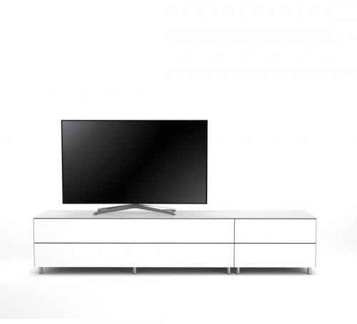 Meuble TV Design 225 cm Epure LOFT K2 Verre Blanc