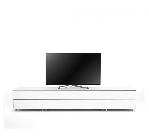 Meuble TV Design 260 cm Epure SALON K1 Verre Blanc