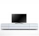 Meuble TV Design 290 cm Epure SALON K2 Verre Blanc Mat Satiné