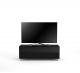 Meuble TV Design 130 cm Epure SINGLE SOUND L Verre Noir