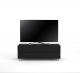 Meuble TV Design 130 cm Epure SINGLE TIDY L Verre Noir