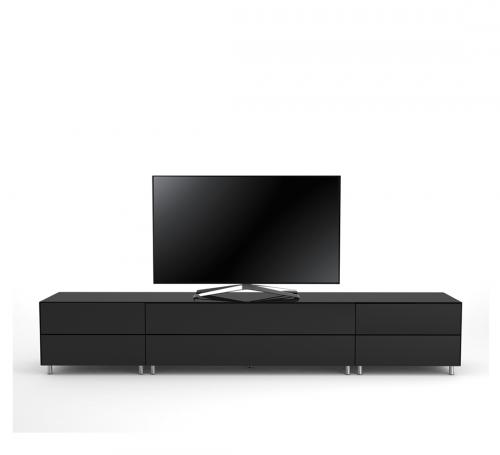 TV Möbel Lowboard 260 cm Epure SALON K1 Schwarzglas