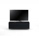 Meuble TV Design 130 cm Epure SINGLE TIDY L Verre Noir Mat Satiné