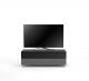 Meuble TV Design 130 cm Epure SINGLE SOUND L Verre Graphite Scintillant