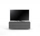 Meuble TV Design 130 cm Epure SINGLE TIDY L Verre Graphite Scintillant