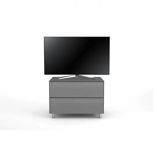 Meuble TV Design 65 cm Epure PRATIK Verre Graphite Mat Satiné