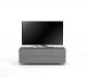 Meuble TV Design 130 cm Epure SINGLE TIDY L Verre Graphite Mat Satiné