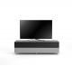 Meuble TV Design 160 cm Epure SINGLE SOUND XL Verre Graphite Mat Satiné