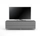 Meuble TV Design 160 cm Epure SINGLE TIDY XL Verre Graphite Mat Satiné