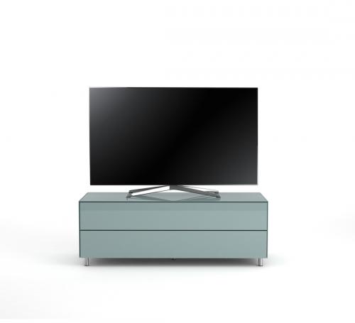 Meuble TV Design 130 cm Epure SINGLE TIDY L Verre Bleu Nordic