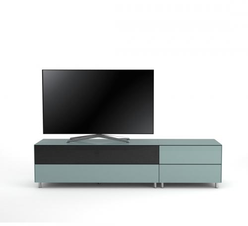 Meuble TV Design 195 cm Epure LOFT SOUND K1 Verre Bleu Nordic