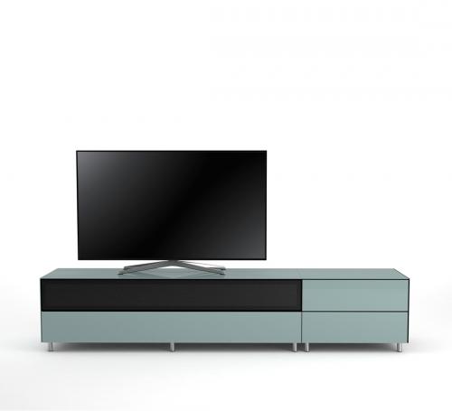 Meuble TV Design 225 cm Epure LOFT SOUND K3 Verre Bleu Nordic