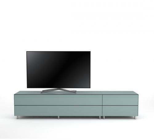 TV Möbel Lowboard 225 cm Epure LOFT K2 Nordic Blauglas