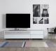 Meuble TV Design 195 cm Epure LOFT SOUND K1 Verre Blanc Mat Satiné Special