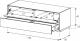 Meuble TV Sonorous Elements EX12-FD-PITC-PITC-2-A Abattant / Tiroir