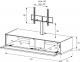 Sonorous Elements TV Möbel EX16-PS-2 mit halterung und Akustik Perforierte Klappe