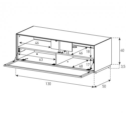 Meuble TV Sonorous Elements EX12-PS-2 Abattant en tôle acoustique