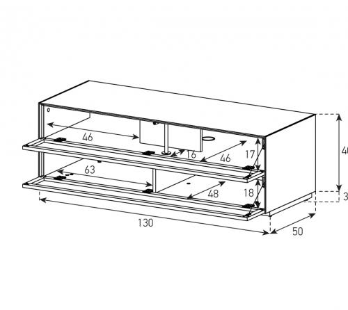 Meuble TV Sonorous Elements EX12-PP-2 Abattant en tôle acoustique