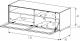 TV Lowboard Sonorous Elements EX12-T1-2 Stofffront Akustik