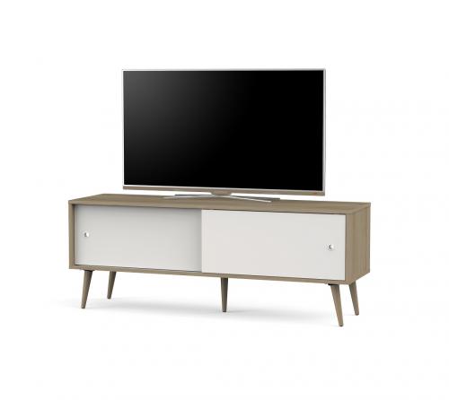 Meuble TV Retro 140, Molina-Blanc, L=140 cm