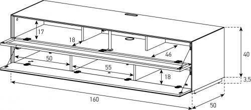 Meuble TV Sonorous Elements EX30-PF-2 Abattant en tôle perforée pour le son