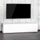 Meuble TV Sonorous Lowboard Studio STA160F-WHT-WHT-BS