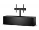 TV Möbel Sonorous lowboard Studio STA260t-blk-blk-bs, Schwarz-Schwarz Stoffbezug / Ideal für Integration von Soundbar