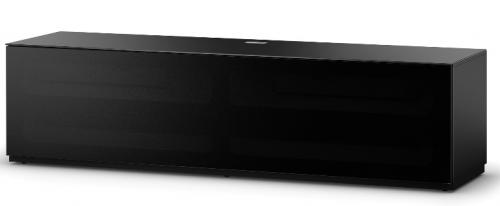 TV Möbel Sonorous lowboard Studio STA260t-blk-blk-bs, Schwarz-Schwarz Stoffbezug / Ideal für Integration von Soundbar