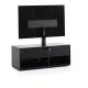 Meuble TV Sonorous Lowboard Studio sta110f-blk-blk-bs, Abattant en verre