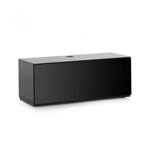 Meuble TV Sonorous Lowboard Studio sta110f-blk-blk-bs, Abattant en verre