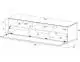 Meuble TV Sonorous Lowboard Studio STA260P-WHT-WHT-BS façade en Tôle Acoustique