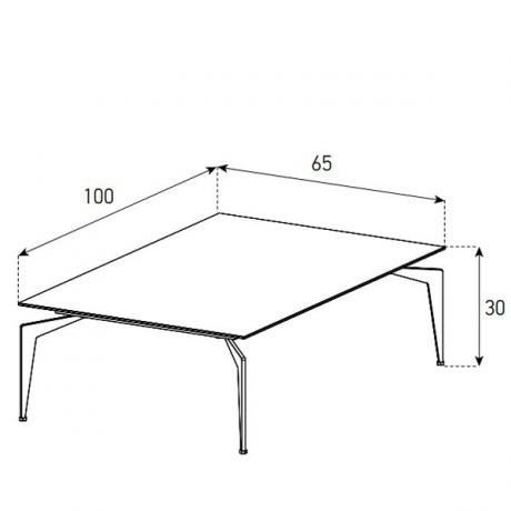 Table d'appoint Sonorous CT-SET1-BMR-B