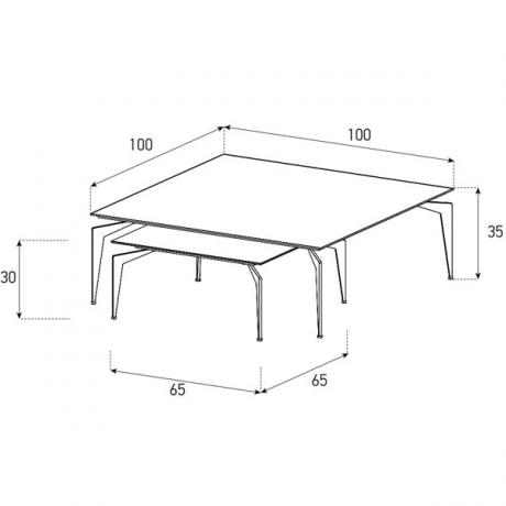 Sonorous Couchtisch  CT-SET2-BMR