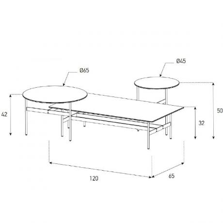 Table Basse Sonorous CT-SET3