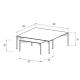 Sonorous Table Basse CT-SET2-EMP-BGE-EMP