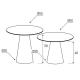 Sonorous Table Basse CT-SET-CN-PIGRB_CON-BSV-WHT