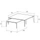 Sonorous Table Basse CT-SET1-BMR-EMP-BGE-ABR