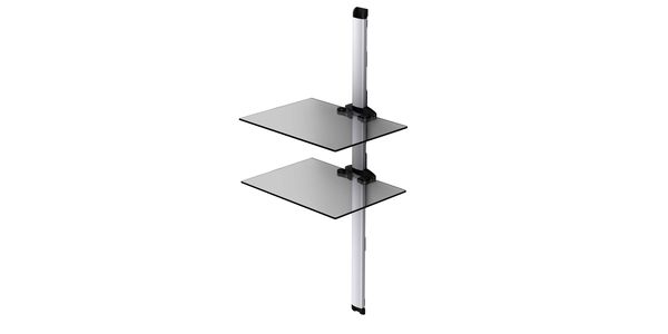 Etagère Murale Sonorous pl2620-C-SLV Verre claire Argent avec cache câble