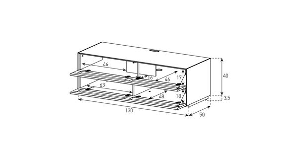 Meuble TV Sonorous Elements EX10-TT-2 Abattant tissue Acoustique