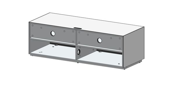 Meuble TV Sonorous Elements EX12-TS-2 Abattant tissu acoustique