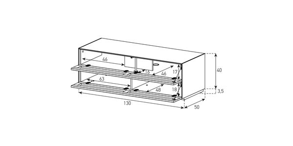 Meuble TV Sonorous Elements EX12-TT-2 Abattant tissue acoustique