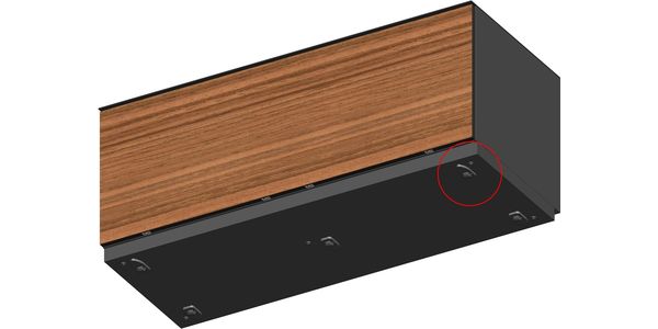 Meuble TV Sonorous Lowboard Studio sta110t-blk-blk-bs Noir / façade en tissu noir acoustique