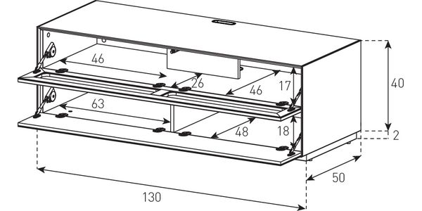 Meuble TV Sonorous Elements EX10-TF-SGR-SGR-OLV-2-A