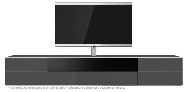 Meuble TV Sonorous Lowboard Elements EX261-DD/TF/FD-GRP-8, Graphite