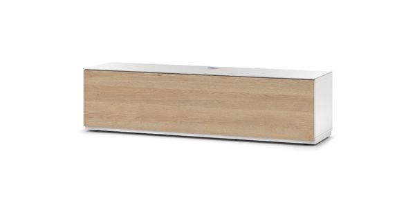 Meuble TV Sonorous Lowboard Studio 160f-wht-oak-bs, Chêne-Blanc