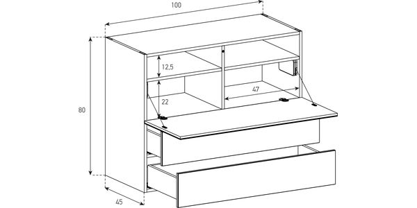 Buffet / Sideboard Sonorous Elements SB10085, H=80cm