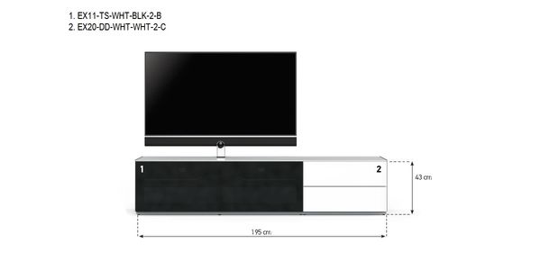 Combinaison Meuble TV Paroi Sonorous Elements Lowboard LC10
