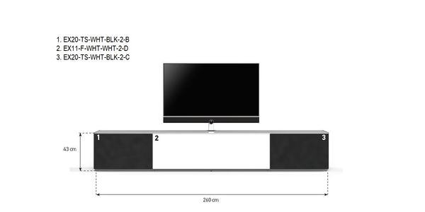Combinaison Meuble TV Paroi Sonorous Elements Lowboard LC11